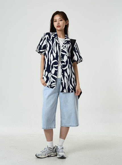 Basic Long Denim Shorts CU7