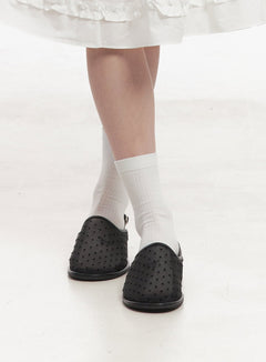 see-through-polkadot-sandals-iy509 / Black