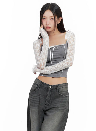 sheer-rose-bolero-cardigan-cl508 / White