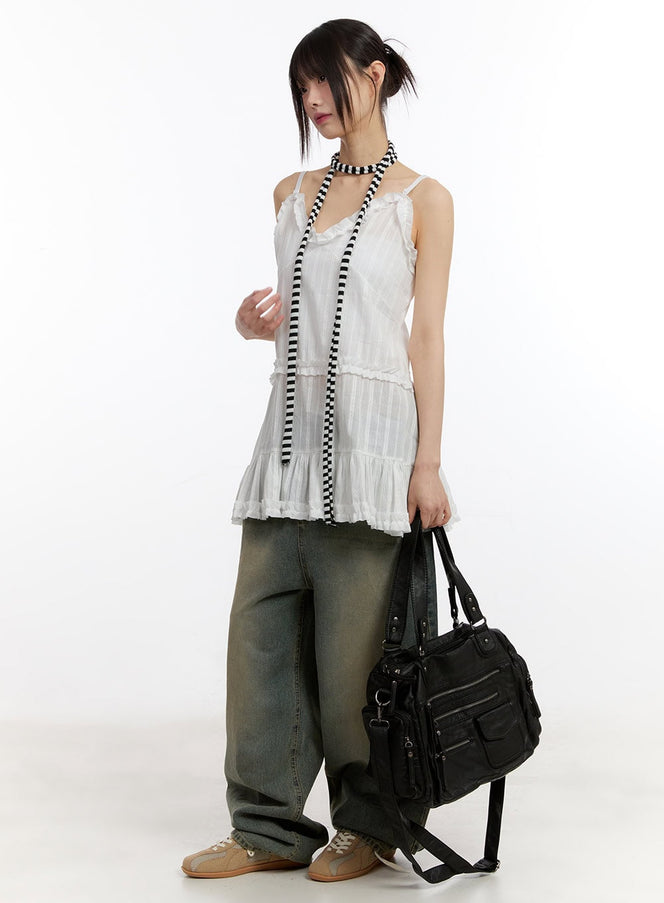 angel-frill-lace-cami-mini-dress-ca508 / White