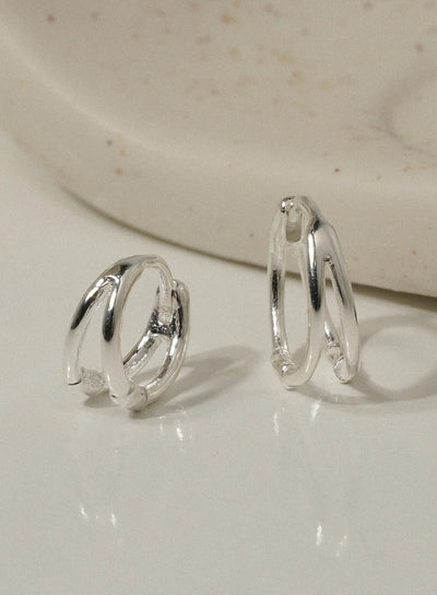 carson-minimal-snap-earring-1pc-iu506 / Silver