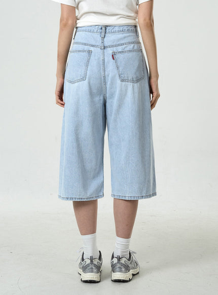 Basic Long Denim Shorts CU7