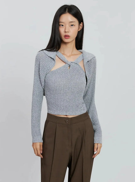 Classic Knit Bolero Cardigan IO530