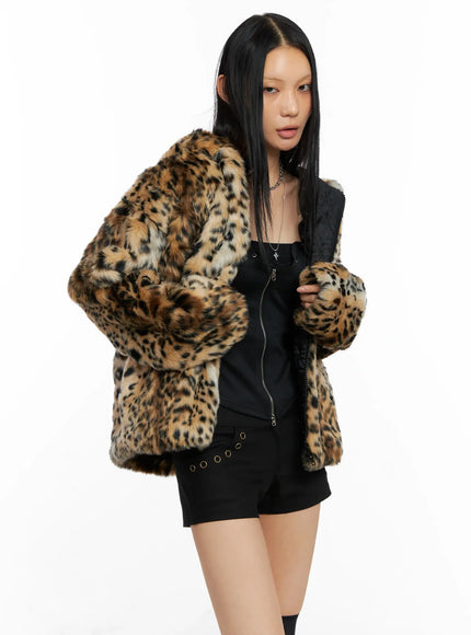 Oversized Faux Fur Jacket CO529