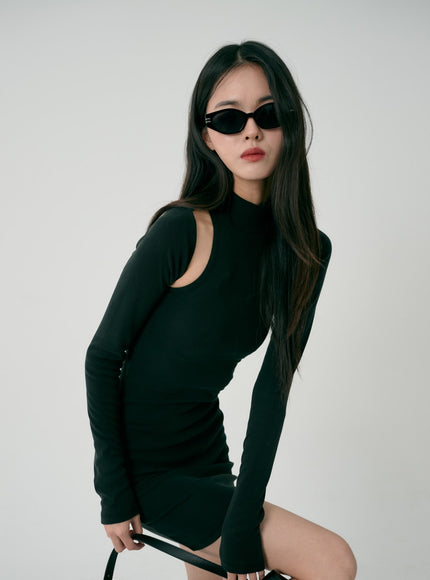 Bolero And Sleeveless Mini Dress Set ID07