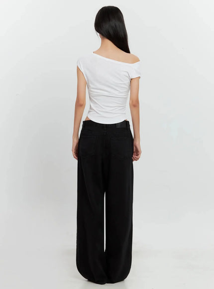 Off-Shoulder Draped Top IL528