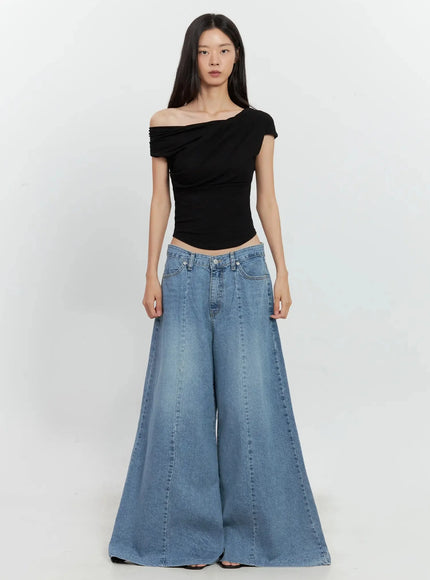 Off-Shoulder Draped Top IL528