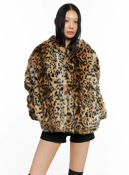 Oversized Faux Fur Jacket CO529