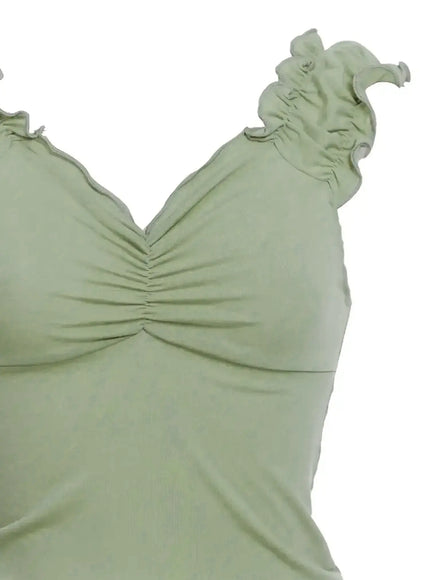 Shirred Frill Tank  IC503