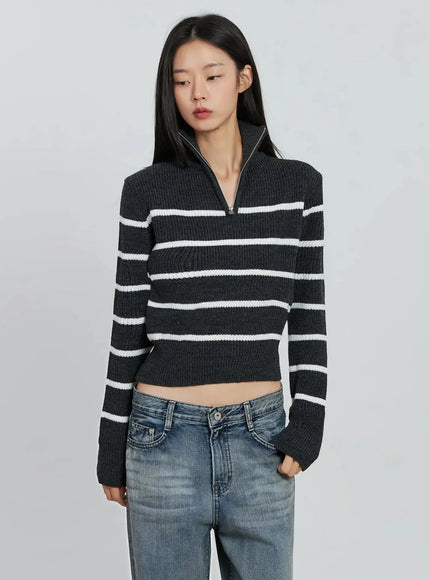 striped-pullover-jumper-io530 / Dark gray