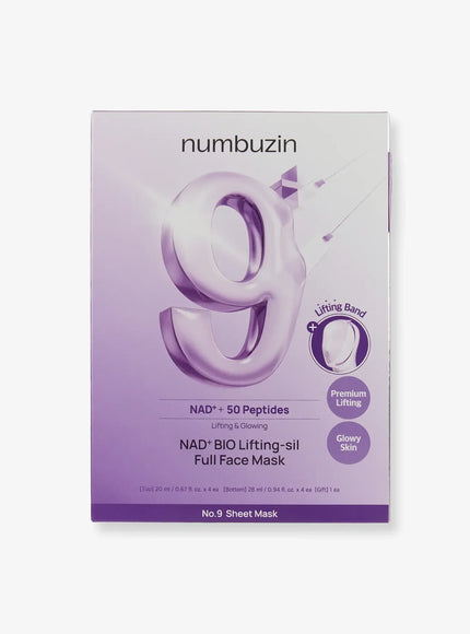 No. 9 NAD Bio Lifting-sil Full Face Pack Sheet (4ea+GWP) (20ml/28ml)