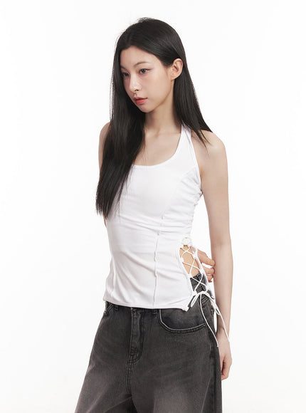 x-strap-halter-tank-top-cm518 / White