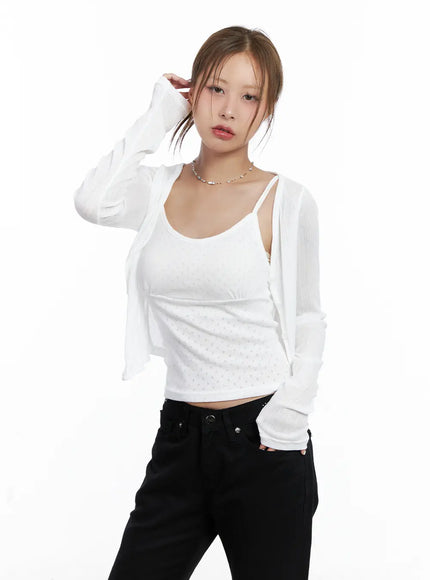 light-blue-ribbed-cropped-cardigan-cl511 / White