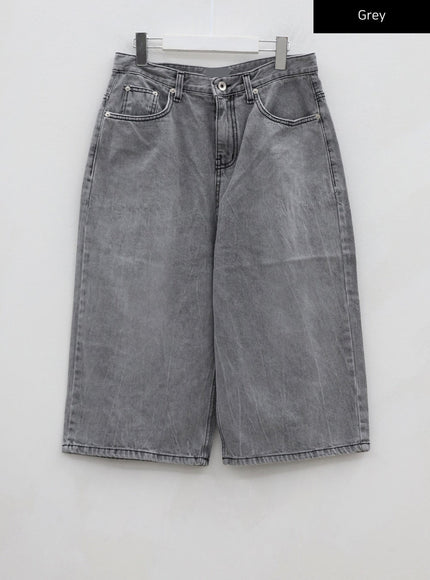 Basic Long Denim Shorts CU7