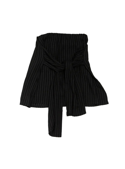 convertible-bow-tie-tube-top-cl508 / Black