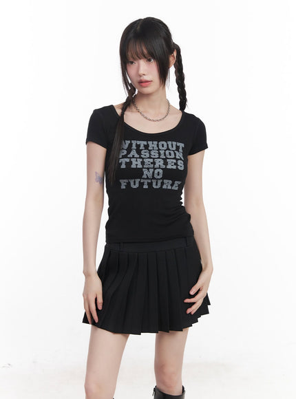 graphic-baby-tee-cu506 / Black