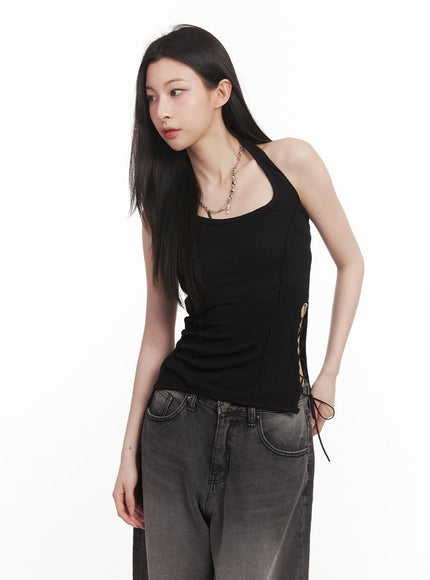 x-strap-halter-tank-top-cm518 / Black
