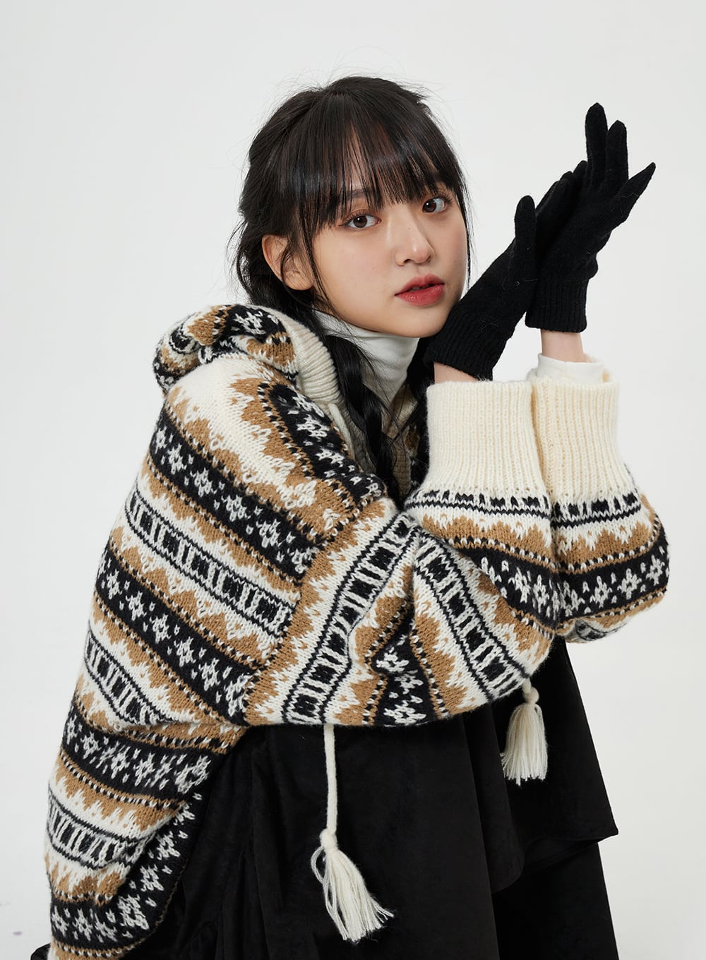 Long Hooded Knit BN01