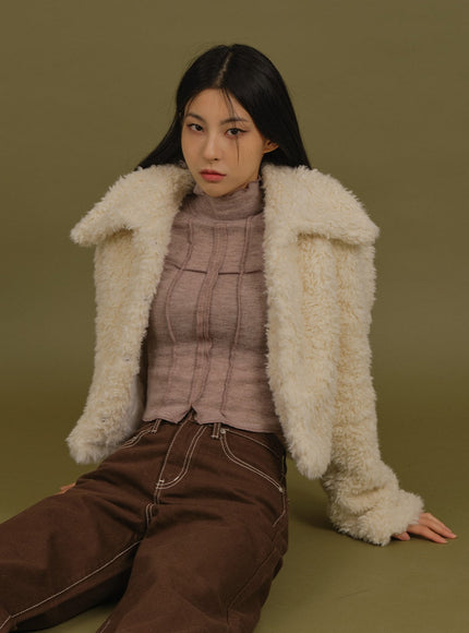Faux Fur Cropped Jacket J6