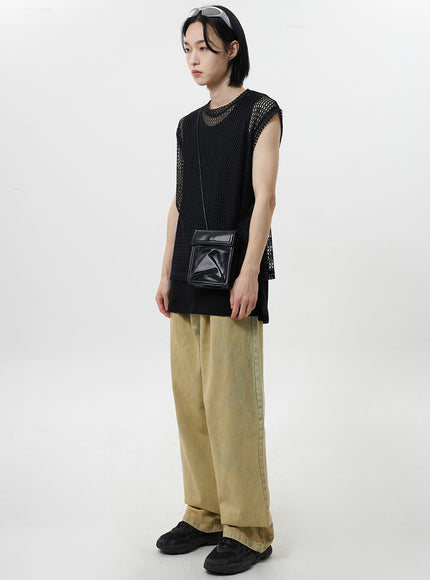 Beige Baggy Jeans Unisex CY322