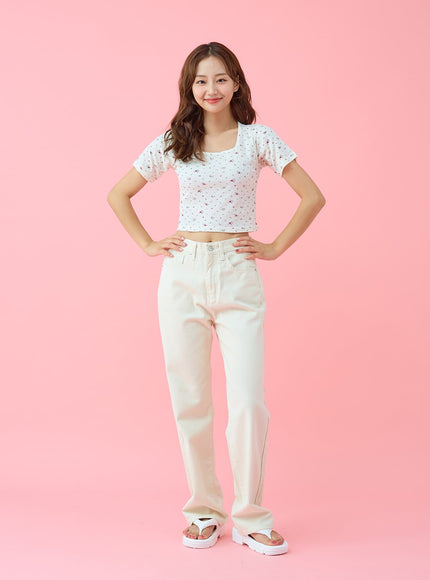 Basic Semi Wide Cotten Pants BG04