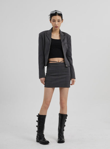 Waist Strap Mini Skirt CF309