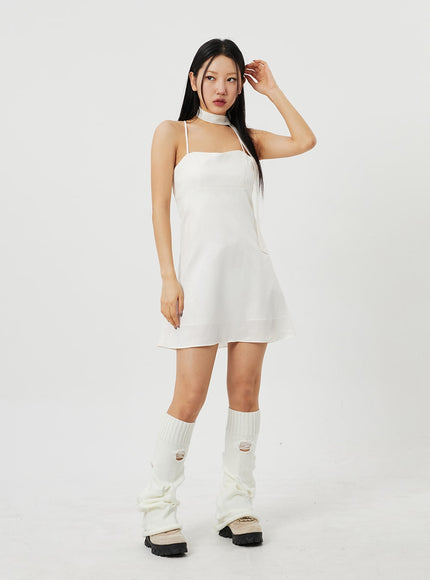Mini Dress And Neck Accessory CM302