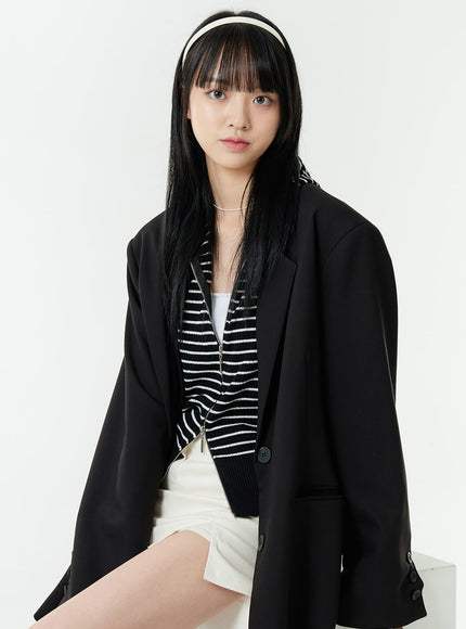 Oversized Fit Basic Blazer OG24