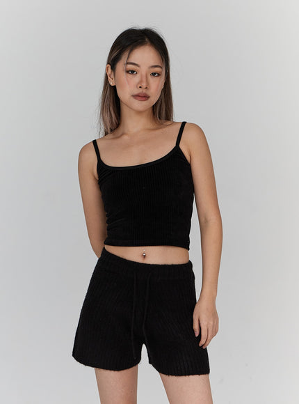 Velvet Crop Knit Tank Top CN18