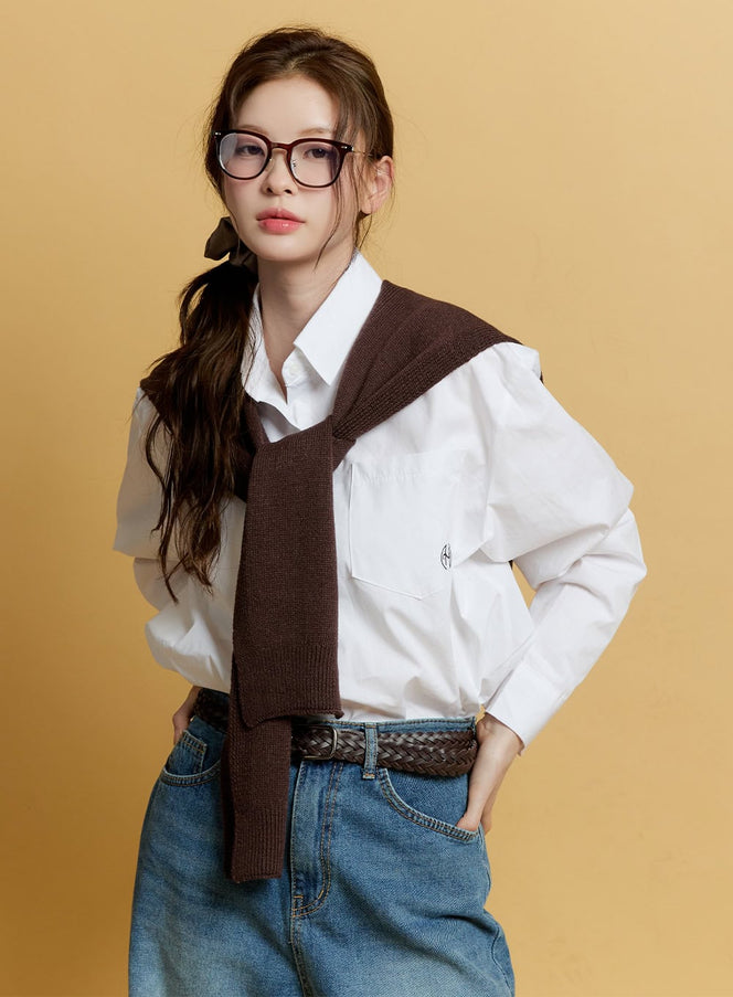 Oversized Button-Up Shirt CF503