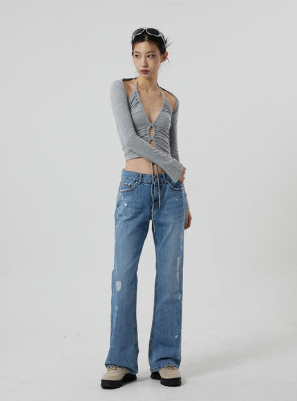Low Rise Bootcut Jeans CF309
