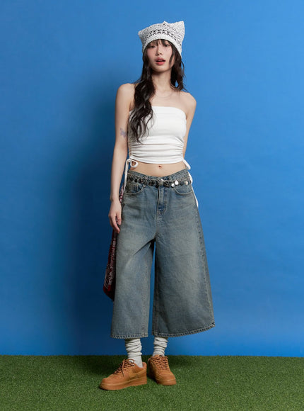 Washed Oversized Baggy Jorts CM520
