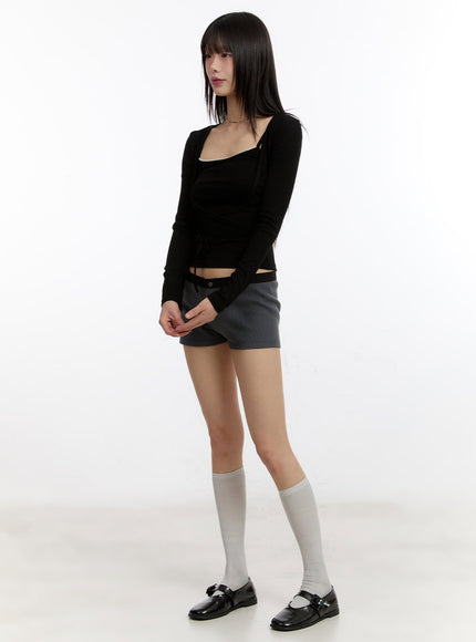 strap-slim-fit-bolero-cm518 / black