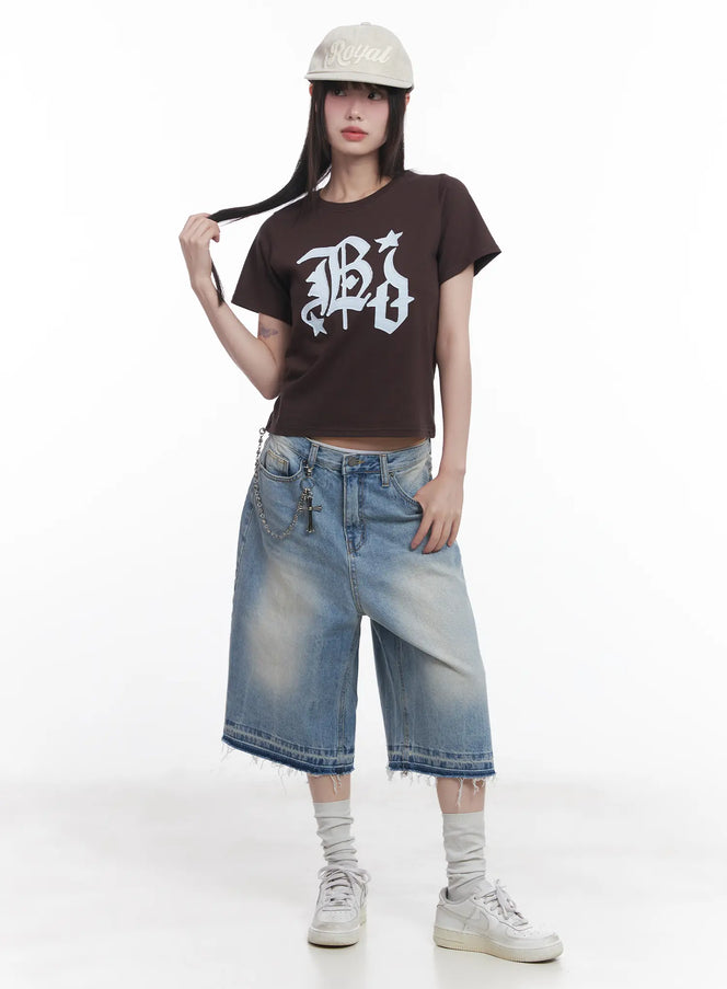 Light Wash Vintage Jorts CU519
