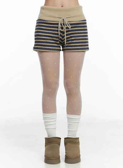 striped-knit-shorts-cd529 / Beige