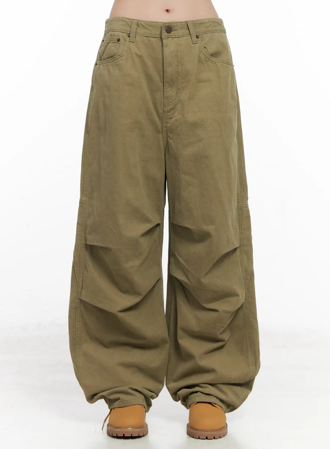 wide-leg-pintuck-trousers-cn513 / Beige