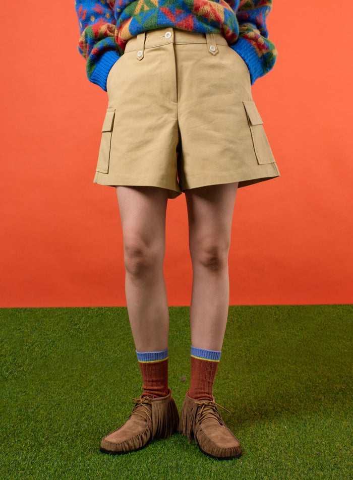 cargo-solid-shorts-of405 / Beige
