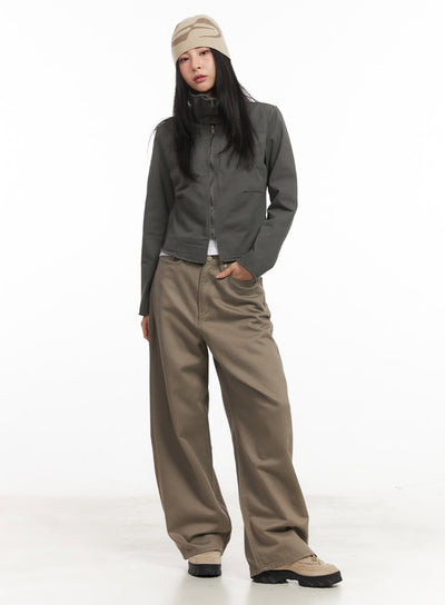 cotton-wide-leg-pants-cm504 / Beige