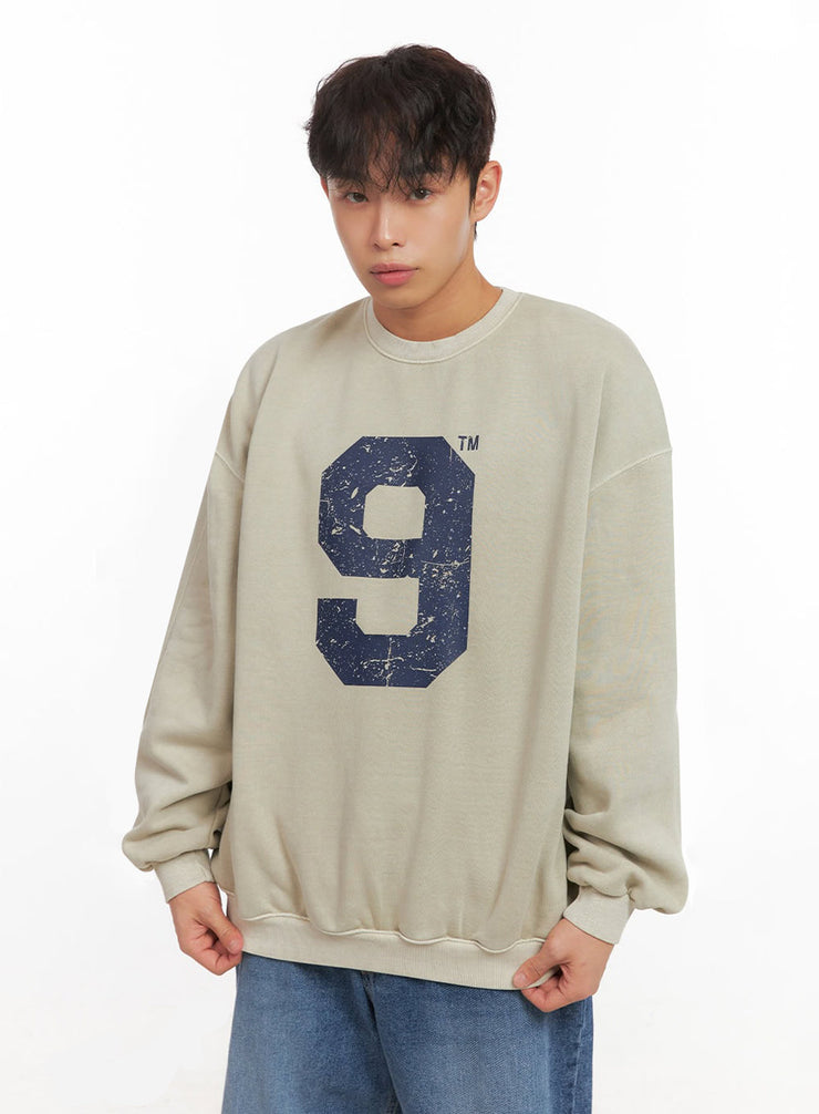 mens-casual-long-sleeve-oversized-tee-id427 / Beige