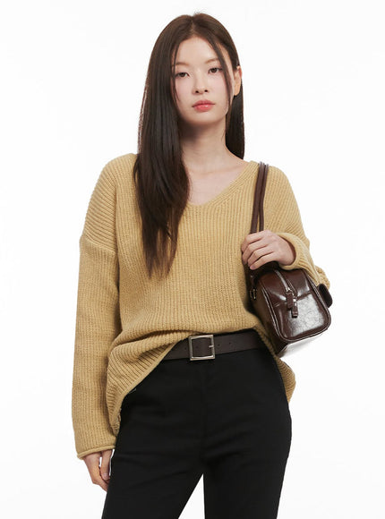 Relaxed-Fit V-Neck Sweater IF505