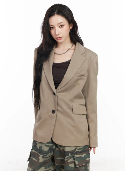 casual-oversized-blazer-cm518 / Beige