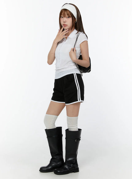 chic-track-training-shorts-cy518 / Black
