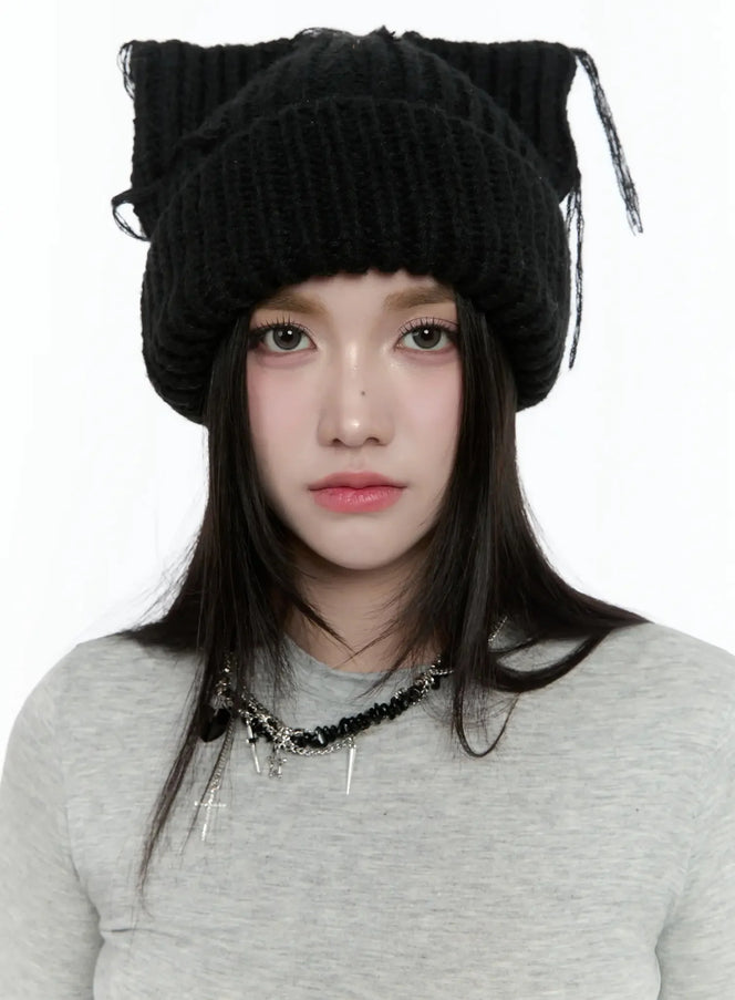 knit-beanie-io527 / Black