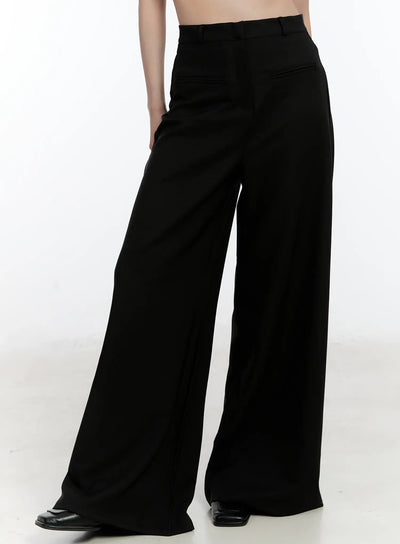 double-pocket-wide-slacks-id510 / Black