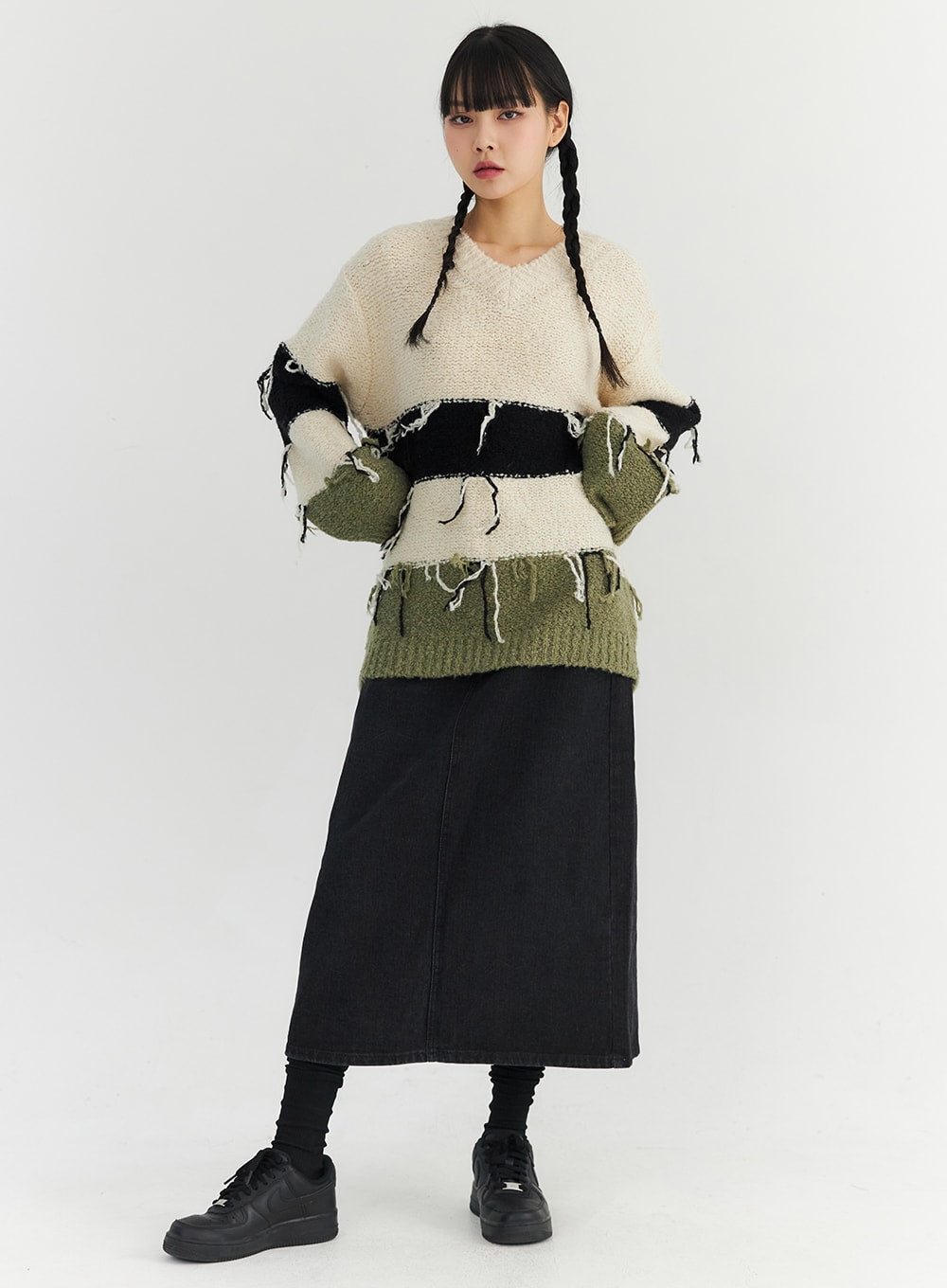 classic-cotton-maxi-skirt-co330 / Black