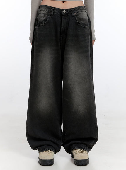 nia-wide-fit-baggy-jeans-cn401 / Black