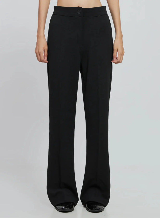 classic-high-waist-bootcut-pants-in507 / Black