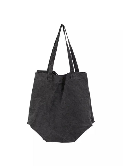 mens-oversized-cotton-tote-bag-il516 / Black