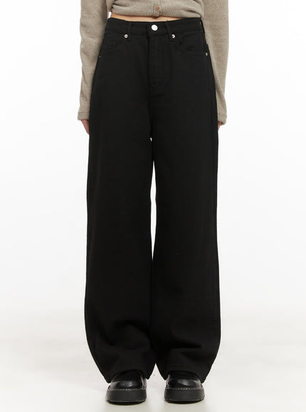 wide-fit-cotton-trousers-cd430 / Black