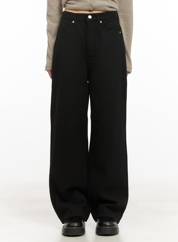 wide-fit-cotton-trousers-cd430 / Black